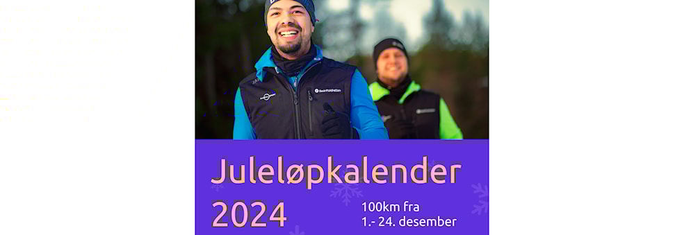Juleløpkalender 2024 - 100 km fra 1. - 24. desember
